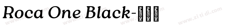Roca One Black字体转换